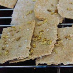 A picture of Fennel & Rock Salt Spelt Crackers.