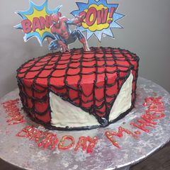 A picture of Spider man theme cake 🕷 🍰.