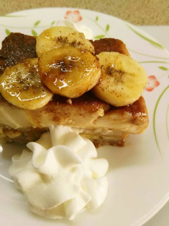 Una foto de Flan de plátano