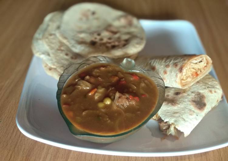 Flat bread and gravy soup