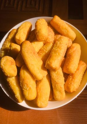 Hình của món Khoai lang và trứng.