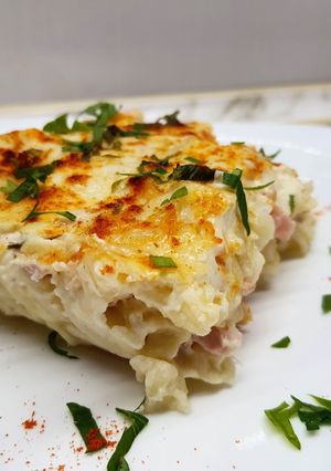 O poză a rețetei Macaroane cu brânză la cuptor.