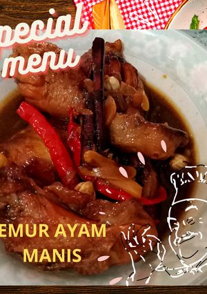 Foto resep Semur ayam pedes manis
