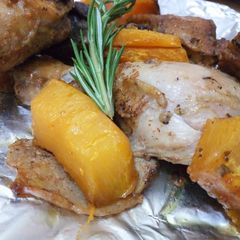 A picture of Oven Baked Chicken with Roasted Butternut.