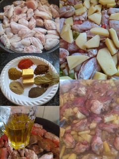 صورة لوصفة جوانح دجاج وبطاطا اكله سريعة وطعم رائع🥔🧅🍅🧄🌶️😋😋