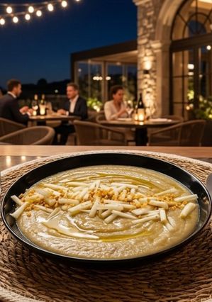 Una foto de Puré de Patata en Copos con Daikon y Arena de Kikos