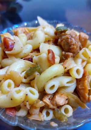 A picture of Chicken spicy pasta.