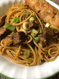 Steak lo mein