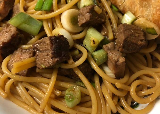 Steps to Make Award-winning Steak lo mein