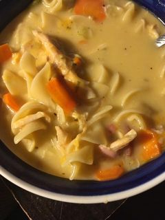 A picture of Creamy Chicken Noodle Soup.
