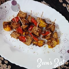 A picture of Air Fryer Honey Garlic Tofu.