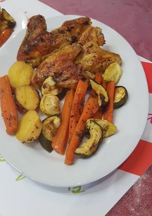 O poză a rețetei Aripioare la cuptor legume.