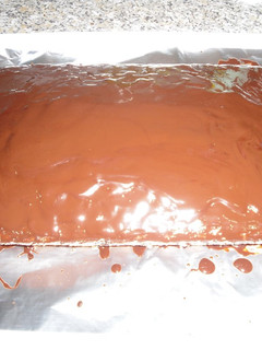 Una foto de Bizcocho con cobertura de chocolate