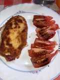 Pechuga de pollo rellena de jamón y queso de cabra
