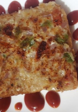 A picture of Bread pizza.