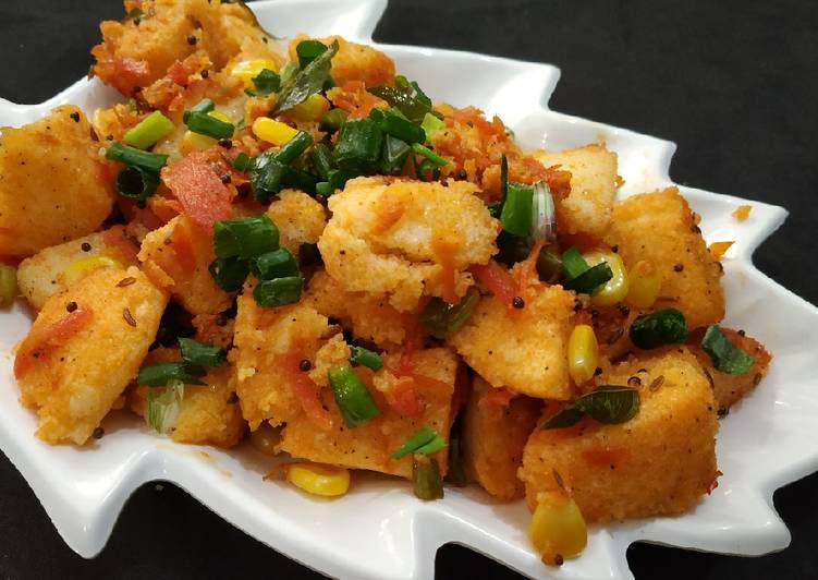 Recipe of Speedy Vegetable Fried Idli