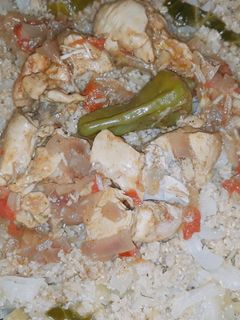 صورة لوصفة دشيشة (شوربة الشعير) القمح الكامل مفورة مع الملفوف كرنب