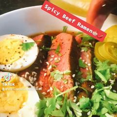 A picture of Spicy Beef Ramen.