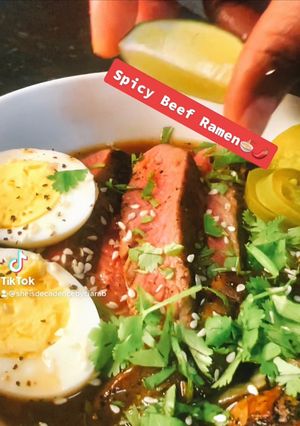 A picture of Spicy Beef Ramen.