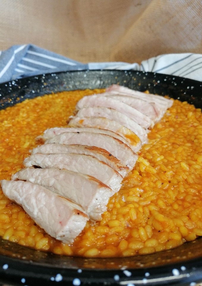 Una foto de Arroz con secreto ibérico