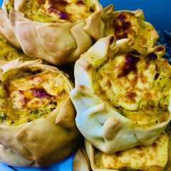 CANASTITAS DE ZAPALLO CALABAZA Y BROCOLI 🎃🥦🧅🧀 (con salsa blanca)-レシピのメイン写真