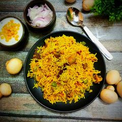 Mushroom biryani A picture of Mushroom biryani.