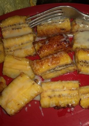 Una foto de Plátanos macho postre estilo Guadalajara