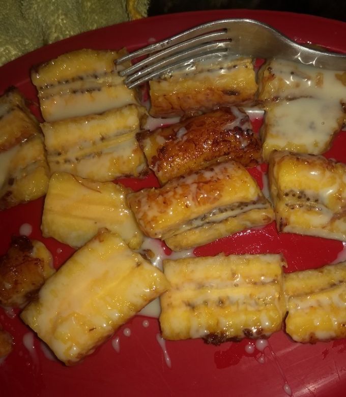 Una foto de Plátanos macho postre estilo Guadalajara