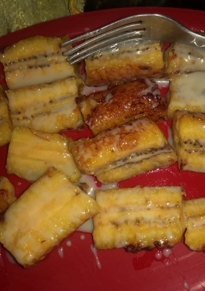 Una foto de Plátanos macho postre estilo Guadalajara