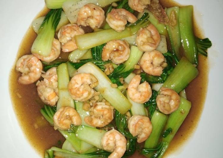 Bahan Membuat 🍤Tumis sayur pokchoy pake udang dan saos🍤 yang enak