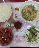 Xôi lạp xưởng & pate hành lá