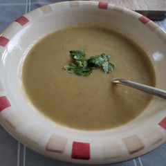 Jerusalem artichoke and marrow soup A picture of Jerusalem artichoke and marrow soup.
