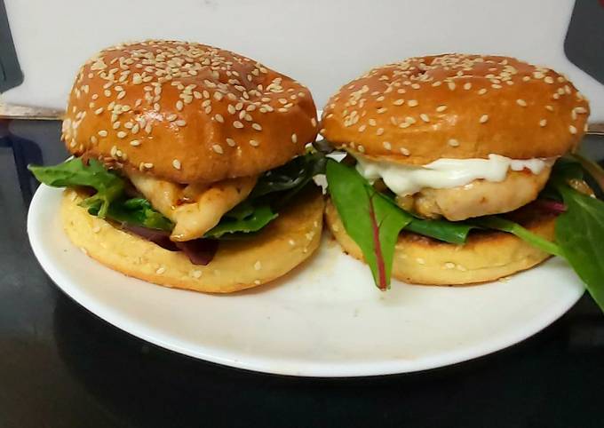 My Salt n Pepper Chicken on a Brioche Bun