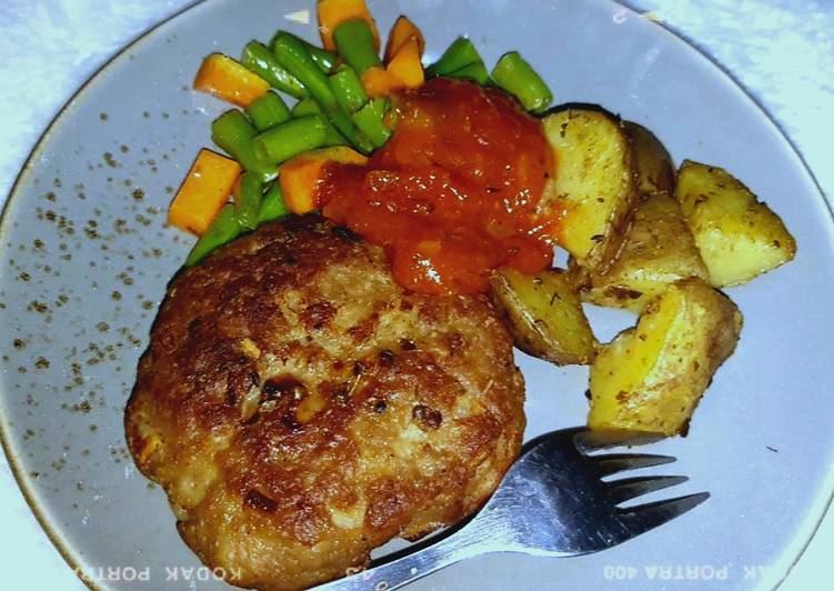 Langkah Mudah untuk Menyiapkan Minced beef steak yang Lezat