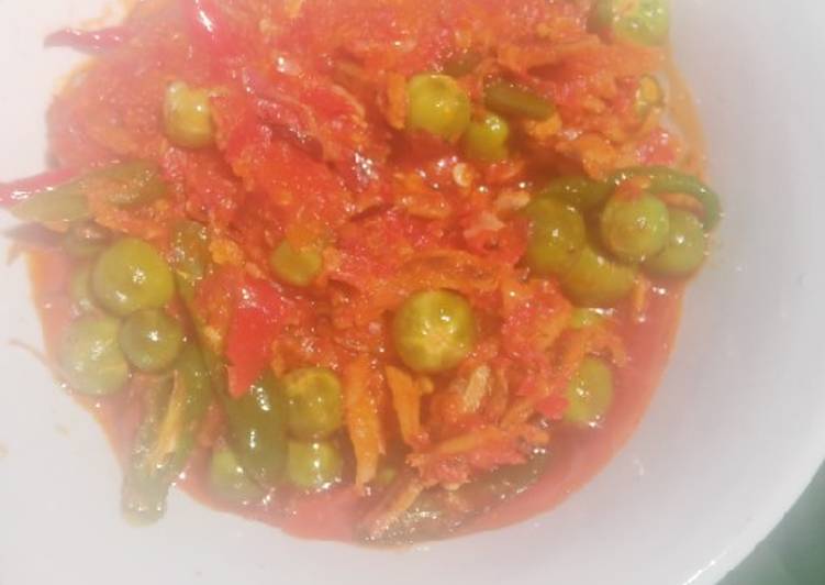 Sambal tumis cempokak dan teri