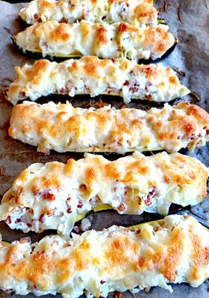 Túróscsuszával töltött cukkini🥒🧀 recept fotója
