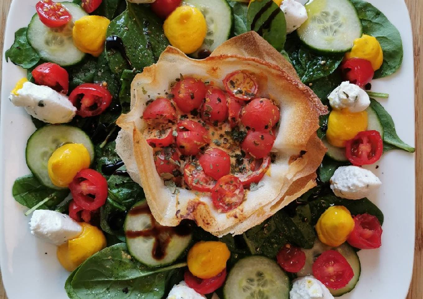 Tartelette de brick (tomates moutarde poivre) #recettesestivales