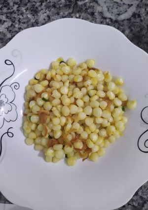 Hình của món Bắp xào hành.