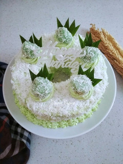 Foto resep Bolu Kukus Santan Pandan Versi Klepon Cake Ekonomis