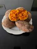 Camote asado en olla (con papel)