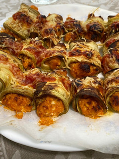 Una foto de Rollitos de berenjena (airfryer u horno)