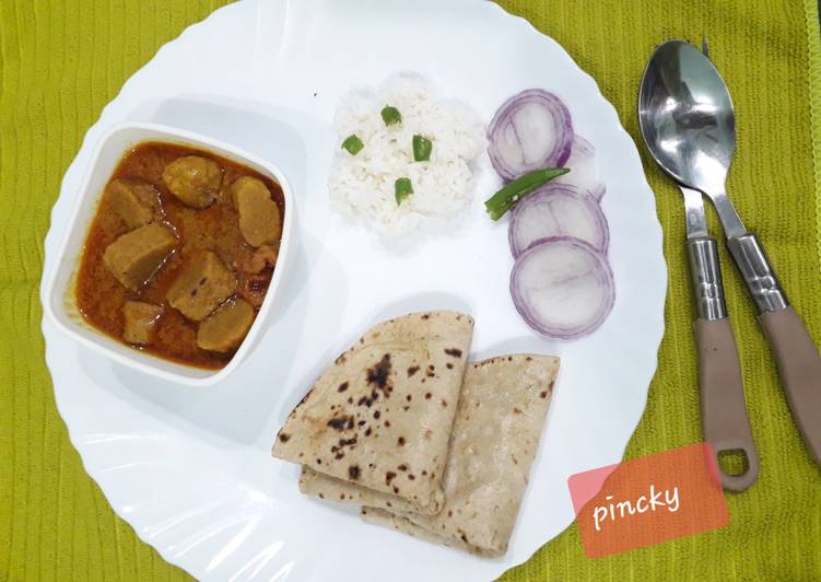 Easiest Way to Prepare Perfect Mustard gravy vali gatte ki sabji with chapati