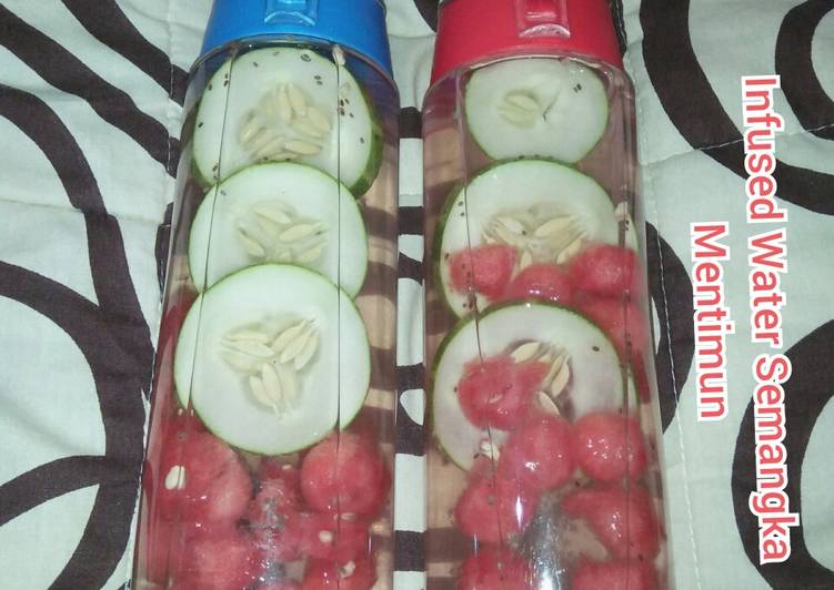 Cara ramu Infused Water Semangka, Mentimun 🍉🌵 , Sempurna