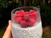 A picture of raspberry pudding