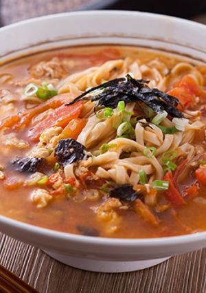 【元本山幸福廚房】番茄雞蛋海苔麵(素) 的食譜成品照片