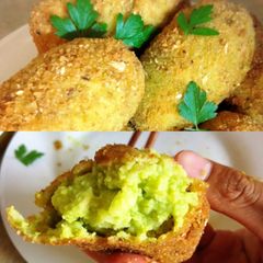 A picture of Deep fried  avocado croquette(Korokke).