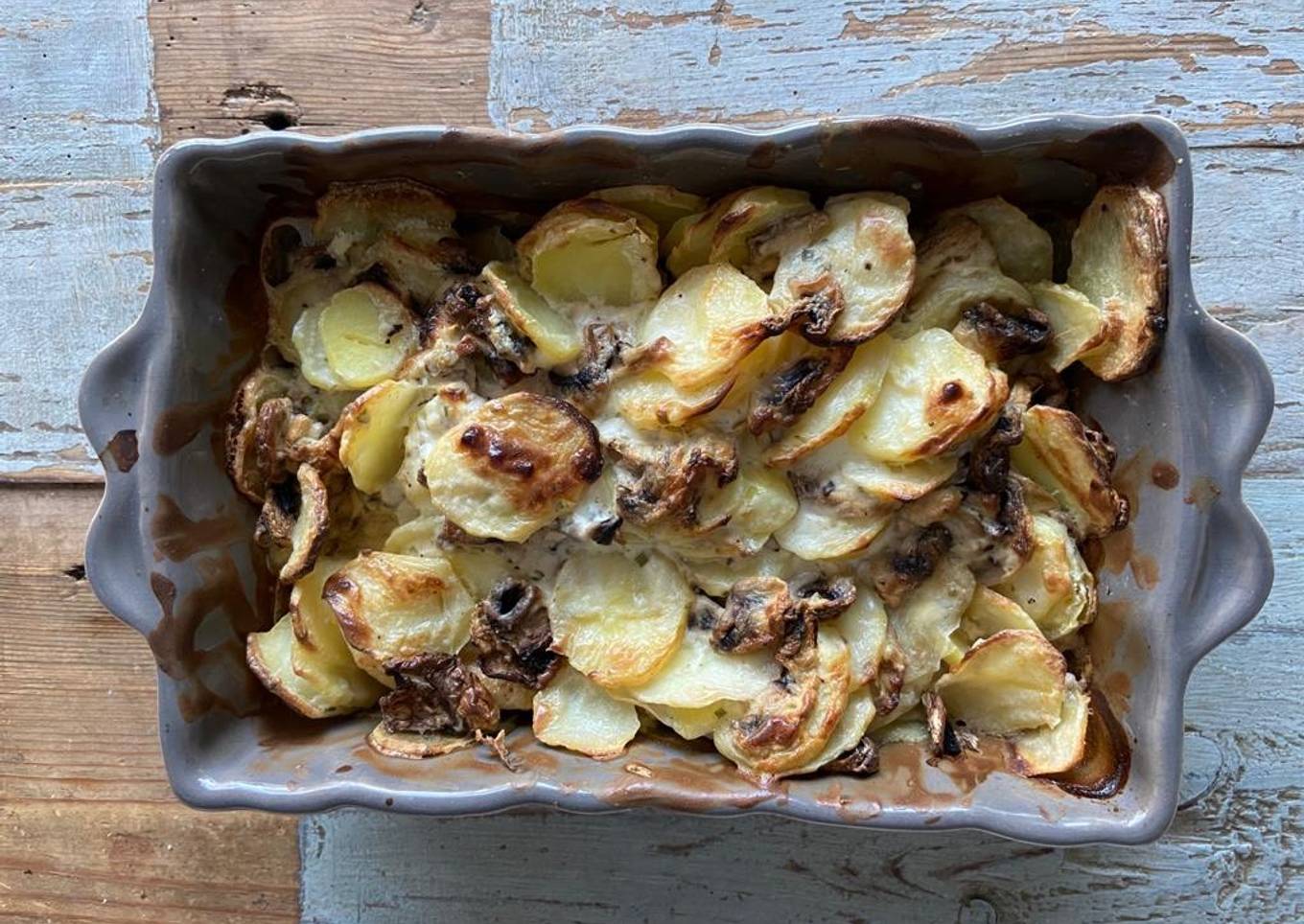 Gratin pommes de terre / champignons