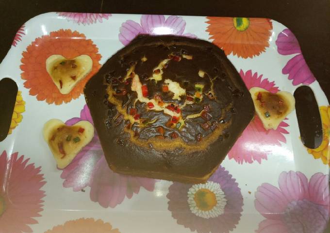 Recipe of Super Quick Eggless Tuttifruity Vanilla Cake