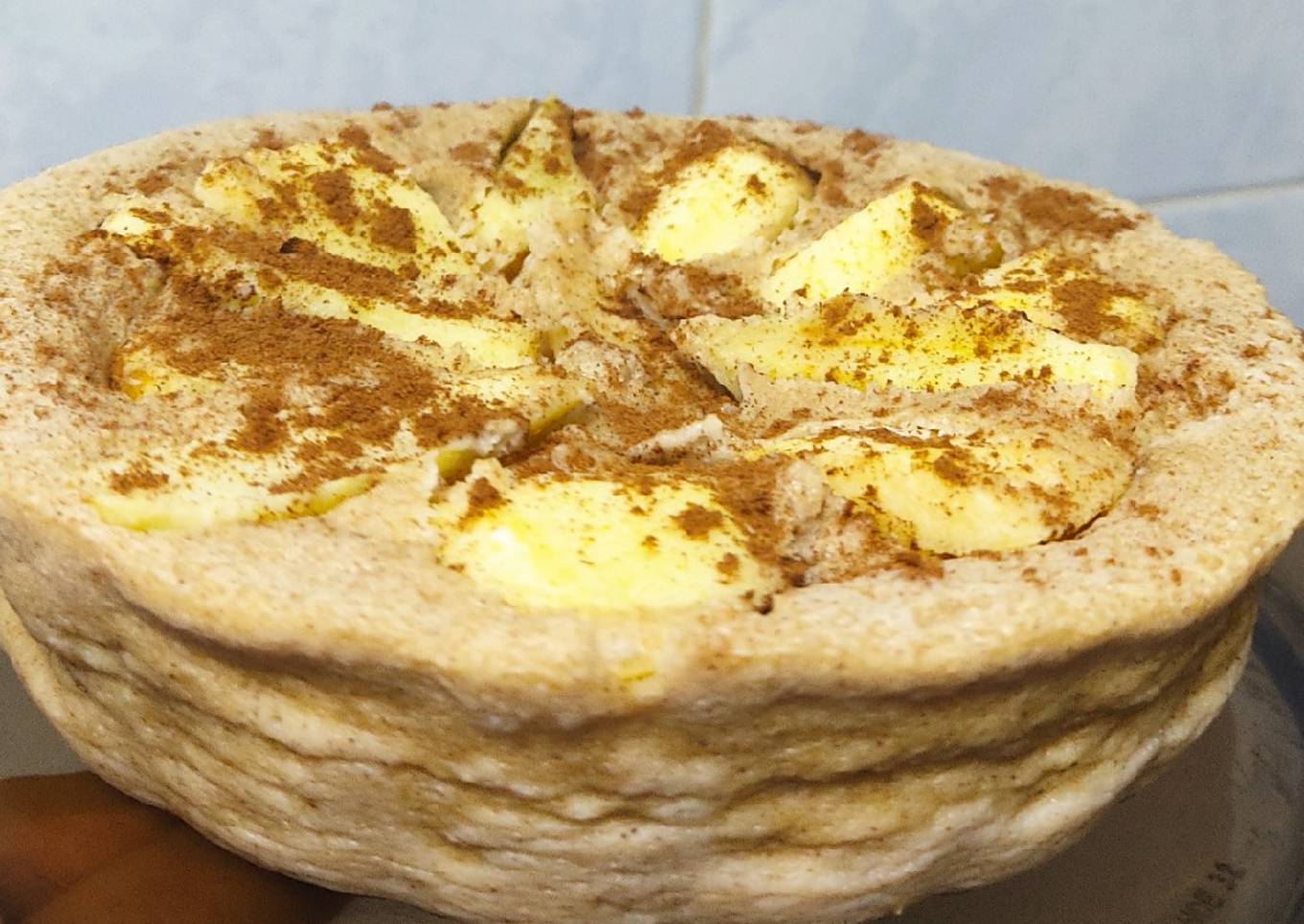 Tarta de manzana al microondas