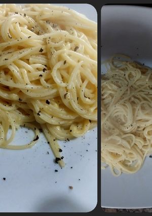 Una foto de Casio & pepe con Spaghetti N3, mi versión!🍝🍝🌯🧀